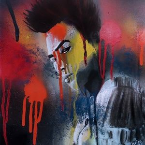 True Colors #1 | Mixed Media Painting of Korean, Trans Man